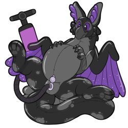 animate_inanimate avian beak feathered_wings feathers furry gryphon inflatable living_inflatable male male_only mythological_avian mythological_creature mythology null_bulge pool_toy rigel_(draskmacaw) solo symrea telegram_sticker wings