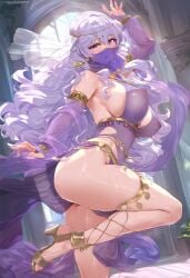 ai_generated belly_dancer belly_dancer_outfit deirdre_(fire_emblem) fire_emblem fire_emblem:_genealogy_of_the_holy_war high_heels tagme tharkica veil