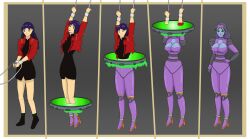 ass breasts female hair_color_change high_heels identity_death ihmakk misato_katsuragi neon_genesis_evangelion robot_girl robot_humanoid robotization skin_color_change thighs transformation transformation_sequence