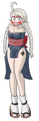 1girls ahoge alpha_channel alternate_costume arms_behind_back bare_legs bare_shoulders blue_eyes blush blush_stickers bondage bound braid breasts cleavage collarbone female female_only femsub fire_emblem fire_emblem_fates for_sticker_use fully_clothed gag grey_hair high_heels japanese_clothes kimono leg_tattoo legs looking_at_viewer medium_breasts nina_(fire_emblem) nintendo no_background pelvic_curtain png protoy restrained revealing_clothes shoulders slave solo sticker_template story_at_source tattoo transparent_background transparent_png twin_braids twintails wedge_heels