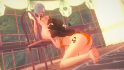 3d ass cunnilingus diane_(nanatsu_no_taizai) elizabeth_liones female koikatsu lingerie nanatsu_no_taizai seven_deadly_sins tenguyurilove underwear yuri