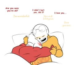 2d aftercare cum_inflation cumflation dialogue english_dialogue english_text eww horror_sans horrortale incest male/male mellednsfw papyrus sans skeleton tagme talking text undertale undertale_(series) undertale_au unwholesome