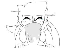 1boy1girl 2020 2d big_penis blowjob deatthot_(character) ghost glasses guyspermo_(itisspermo) itisspermo monochrome oral spermo_(itisspermo) tears