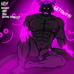 1boy abs angry balls ballsack bara beefy chin_pubes darklaus_(cohp_ver) darklaus_(jtoh) embarrassed facial_hair fangs fire glowing_hands horned_helmet horns humanoid humanoid_penis juke's_towers_of_hell kendrick_nsfw male male_nipples male_only male_pubic_hair masculine mature_male muscles muscular_male nude_male pecs penis pink_eyes pink_fire pink_nipples roblox roblox_game robloxian scrotum smooth_penis smooth_skinned_male solo testicles