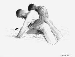 anal anal_sex black_and_white boner erect_penis erect_while_penetrated erection gay gay_pornstar gay_sex hard_on male male_only morphiria muscles muscular muscular_male onlyfans onlyfans_model porn_star precum precum_drip real_person rogan_richards sketch tattoos uncolored