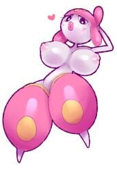 1girls 2018 areolae big_breasts big_lips blush breasts_out exed_eyes lips lying_on_back medicham nipples pokémon_(species) pokemon solo_female topless