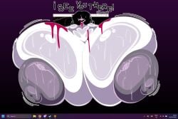 24_hour_clock artist_name black_eyes black_eyes_female black_hair black_hair_female black_text bleeding_eyes bleeding_from_mouth blood_from_eye blood_from_eyes blood_on_face bloody_breast bloody_face coming_out_of_game coming_out_of_screen desktop discord_(app) english english_dialogue english_text female female_only fourth_wall fourth_wall_broken google_chrome gradient_background gray_areola gray_nipples grey_areola grey_nipples hands_on_breasts her_(imscared) horror horror_(theme) horror_game hyper hyper_breasts imscared looking_at_viewer motion_lines pale_skin pale_skinned_female purple_background solo solo_female solo_focus steam_(software) sweat sweating sweaty sweaty_body sweaty_breasts taskbar voctopie white_skin white_skinned_female whiteface windows_10 windows_11 wobbling wobbling_breasts