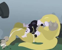 1boy 1girls absurdly_large_cock animated anthro arm_grab artificer_(risk_of_rain) ass balls big_ass big_breasts big_penis bodily_fluids bottomless breasts claws clothed clothed_sex clothing cum cum_in_pussy cum_inside cumflation defeated dialogue doggy_style duo ejaculation elder_lemurian english_text excessive_cum female female_penetrated feral game_over game_over_screen gameplay_mechanics genital_fluids genitals gesture hand_on_penis height_difference helmet humanoid impossible_fit impregnation inflation instant_loss interspecies larger_male leaking_cum lizard lying male male/female male_penetrating monster monster_on_female music nude_male orgasm penetration penis precum rape reptile restrained reverse_cowgirl_position risk_of_rain risk_of_rain_2 scalie sex sitting size_difference smaller_female sound tagme tail thick_thighs thighs vaginal_fluids vaginal_penetration video yellow_body yellow_skin zoquete