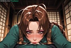 1boy 1boy1girl 1girls ai_assisted ai_generated antenna_hair apron big_ass big_breasts blowjob blush breasts brown_eyes brown_hair chromatic_abberation clothed clothed_female clothed_sex clothing cum cum_in_mouth cum_in_throat cum_inside cumming cumshot curvaceous curvaceous_body curvaceous_female curvaceous_figure curves curvy curvy_body curvy_female curvy_figure curvy_hips deepthroat deepthroat_no_hands eye_contact eyebrows eyelashes eyeliner fellatio female forced_oral girl hetero hi_res high_resolution highres highs hires huge_ass huge_breasts large_ass large_breasts light-skinned_female lips lipstick long_hair looking_at_viewer love_hina makeup mutsumi_otohime oral oral_sex patreon patreon_username questionable_consent rape red_lipstick sexually_suggestive stable_diffusion tagme thaisalon thick thick_thighs thighs throatpie voluptuous voluptuous_body voluptuous_female watermark wavy_hair woman