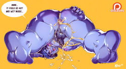 1boy absurd_res anus balls barley_lightfoot captain_nikko disney english_text gay hi_res male male_only nipples onward_(2020) peeing penis pissing pixar simple_background solo text urine yaoi yellow_background