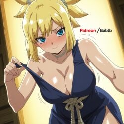 1girls after_sex ai_generated anus ass babtb big_ass big_breasts blonde_hair blue_eyes blush breasts clothed female hetero_sex hi_res long_hair looking_at_viewer mammal nipples pussy smile smiling straight thick_thighs uncensored wide_hips cum dr.stone dr. stone kohaku_(dr.stone)