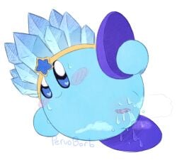 blue_body ice kirby kirby_(series) nintendo pervoborb pussy pussy_juice waddling_head