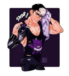 bluey_blues flexing human_artist no_ai solo solo_male source_request takashi_shirogane voltron