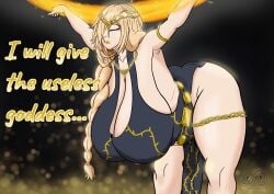 1boy 1girls big_ass big_breasts blonde_hair breasts_bigger_than_torso deadboyslade doggy_style elden_ring female fromsoftware goddess queen_marika_the_eternal shadow_of_the_erdtree torrent_(elden_ring)