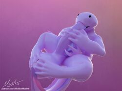 3d_(artwork) 4_hands alien anthro autofellatio balls big_balls blender_(artwork) curling_tail digital_media_(artwork) feet fin genitals hiddenmask18 male masturbation membrane_(anatomy) multi_hand no_navel nude oral oral_masturbation penile penile_masturbation penis solo tail toes tongue tongue_out webbed_feet webbed_hands