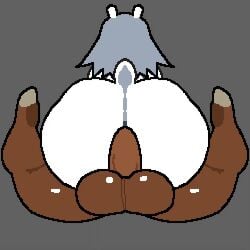 animated anthro ass cowgirl_position fur furry gif grey_background mating_press one_color_background original original_character simple_background tagme_(artist) tagme_(character) thick_ass thick_thighs