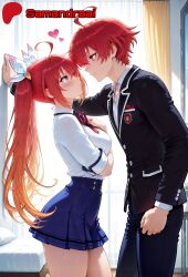against_wall ai_assisted ai_generated boobs boobs_out breasts breasts_out cute cute_face date_a_live detailed_background female female_focus female_human hairband itsuka_kotori kabedon legs light-skinned_female light_body light_skin long_hair more_at_source nipples orange_hair patreon pink_nipples pussy pussy_juice pussy_juice_drip red_eyes red_hair samandraai school school_uniform schoolgirl schoolgirl_uniform sex_from_behind sexy sexy_armpits sexy_clothing sexy_dress sexy_female tits tits_out twintails uncensored wet wet_body wet_clothes wet_clothing wet_pussy wet_skin