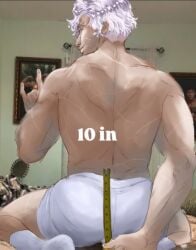 10_inch_cock 1boy 1male bara bara_body bed bedroom big_ass big_back big_butt blue_lock boxers boxers_(clothing) boxers_only bunny_iglesias colored daddy fat_ass focus focus_on_ass focus_on_butt from_behind gay hand_sign hunk lilac_hair male male_only measuring_ass measuring_penetration_depth muscles muscles_daddy muscular muscular_male no_shirt paintings pants pants_only real_background red_eyes ruler scar scars scars_all_over scars_on_arm scars_on_back scars_on_body scars_on_chest scars_on_face shirtless shirtless_(male) shirtless_male smirk soccer_player socks socks_on spanish spanish_male strong_arms strong_male tan_body tan_skin tanned tanned_skin thick_ass thick_thighs twunk underpants undies white_pants