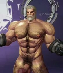beard big_ass big_penis bodybuilder daddy gameplay grey_hair hairy hairy_anus hairy_ass hairy_chest hairy_male happy_trail himbo legs magneto_(marvel_rivals) male male_focus marvel marvel_rivals massive_ass massive_penis mature_male muscular_ass muscular_male nude_male nude_mod older_male pubes pubic_hair shuajo25 silver_hair tagme video