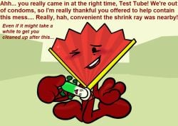 cum disregardigan fan_(ii) inanimate_insanity living_fleshlight object_shows osc test_tube_(ii)