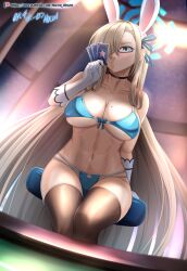 1girls asuna_(blue_archive) asuna_(bunny)_(blue_archive) blue_archive breasts hocen large_breasts solo