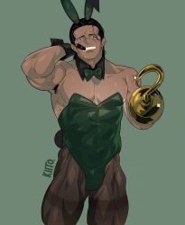 black_hair hairy_armpits hook hook_hand human_art human_artist kiito kiito.illust kiito.illust_(artist) male male_only muscular muscular_chest muscular_male no_ai one_piece simple_background sir_crocodile solo solo_focus solo_human solo_male solo_man