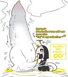 animal_genitalia bodily_fluids clothing dragon dragon_penis electric_shock electrocution electrostimulation female feral forked_tongue genital_fluids genitals hi_res lasso_(artist) magic nun nun_habit nun_outfit occult_symbol penetration pentagram religious_clothing reptile scalie snake sunake symbol tongue tongue_out vaginal_fluids white_body