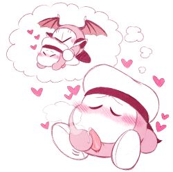 1boy 2boys anal anal_penetration anal_sex animal_genitalia animal_penis blush blush_lines blushing closed_eyes cum cum_drip cum_on_hand cum_on_penis fantasizing gay gay_male gay_sex genital_slit hat hat_only heart heart_symbol kirby_(series) looking_pleasured male male/male male_focus male_only male_penetrated male_penetrating male_penetrating_male masturbation meta_knight mostly_nude mostly_nude_male nintendo no_humans non-human non-human_only penis pervoborb pink_penis sailor_hat solo solo_focus solo_male tapering_penis thinking_of_someone_else thought_bubble waddle_dee waddling_head