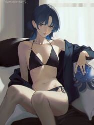 1girls 2d 2d_(artwork) 2d_artwork arm_support armpits bare_armpits bare_belly bare_calves bare_chest bare_hands bare_hips bare_knees bare_legs bare_midriff bare_navel bare_shoulders bare_skin bare_thighs bedroom bedroom_background bedroom_scene bedroom_setting belly belly_button bikini bikini_bottom bikini_top black_bikini black_bikini_bottom black_bikini_top black_clothes black_fingernails black_nail_polish black_nails black_shirt black_swimsuit black_swimwear black_topwear blue-eyed_female blue-haired_female blue_eyebrows blue_eyes blue_hair breasts calves cleavage clothes collarbone colored_inner_hair digital digital_art digital_drawing digital_drawing_(artwork) digital_media digital_media_(artwork) drawing ear_piercing ear_piercings exposed_armpits exposed_belly exposed_chest exposed_hips exposed_legs exposed_midriff exposed_navel exposed_shoulders exposed_skin exposed_thighs eye-level_view eyebrows_visible_through_hair feet_out_of_frame female female_focus female_only fingernails fingers foot_out_of_frame from_front front_view full_body gradient_hair groin halterneck hiodoshi_ao hololive indoor indoor_background indoor_nudity indoors interior_background knees lean_figure legs long_hair looking_at_viewer midriff mole mole_on_body mole_on_cheek mole_on_face mole_under_mouth multicolored_hair nail_polish nails narrow_waist navel open_clothes open_shirt open_topwear parted_bangs petite petite_body petite_breasts petite_female petite_girl petite_tits pierced_ear pierced_ears portrait posing posing_for_the_viewer posing_naked posing_nude ribcage ribs room room_background shirt shoulders side-tie_bikini sitting skinny skinny_female skinny_girl skinny_waist slender_body slender_waist slim_female slim_waist small_boobs small_breasts small_tits small_waist solo string_bikini swimsuit swimwear thighs thin_female thin_waist tiny_breasts tiny_tits tomatoketchup96 topwear virtual_youtuber vtuber vtuberfanart