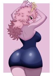 1girls 4427strudel adult_mina arms_up ashido_mina ashido_mina_time-skip ass big_ass big_booty blue_dress blush blushing boku_no_hero_academia booty dress female female_focus female_only horns large_ass long_hair looking_at_viewer looking_back mina_ashido mina_ashido_curvy_(meme) mina_ashido_time-skip my_hero_academia my_hero_academia_(finale) pink_body pink_hair post-timeskip solo thick_thighs thighs wide_hips yellow_eye yellow_eyes