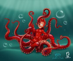 absurd_res animal_humanoid anthro balls cephalopod cephalopod_humanoid digital_media_(artwork) disney erection fan_character fuzzycat genitals goof_troop hi_res humanoid humanoid_genitalia humanoid_penis male male_only marine marine_humanoid max_goof mollusk mollusk_humanoid nude octopus_humanoid penis scylla smile solo underwater water