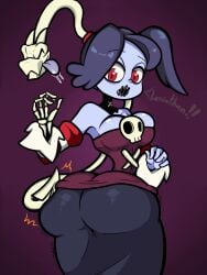 ass_slap big_ass gotig1231 leviathan_(skullgirls) skullgirls squigly surprised