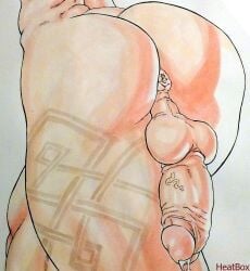 1futa anus balls big_penis faceless faceless_character faceless_futanari futa_only futa_sans_pussy futanari heatbox intersex penis solo solo_futa tagme testicles