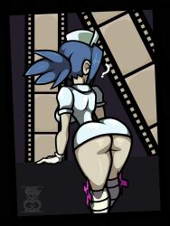 big_ass confused gotig1231 skullgirls valentine_(skullgirls) visible_ass