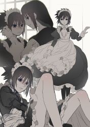 1boy 1girls black_hair blush brother_and_sister embarrassed gender_transformation genderswap_(mtf) holding_object implied_incest incest maid maid_headdress maid_uniform masturbation naruto naruto_(series) naruto_shippuden older_male rule_63 sasuke_uchiha sasuko sex_toy sitting solo solo_focus spread_legs uchiha_itachi vibrator younger_female