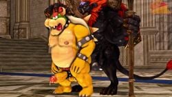 3d anal anal_sex animated anthro bara beast big_belly bowser chubby chubby_male cock_ring cum cum_inside demon dominant duo fluids ganon gay king koopa male male/male male_only mario_(series) moonwulf mp4 muscular_male sound sound_effects source_filmmaker thick_ass thick_thighs video