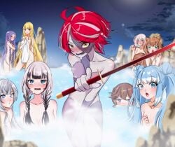 airani_iofifteen angry anya_melfissa ayunda_risu bathing blush curious embarrassed hololive hololive_indonesia hololive_indonesia_area_15 hololive_indonesia_holoh3ro hololive_indonesia_holoro hot_spring kaela_kovalskia katana kobo_kanaeru kureiji_ollie long_hair looking_at_viewer moona_hoshinova moonlight naked night pavolia_reine peeping peeping_tom pointing pointing_at_viewer pov steam surprised sword tianwang towel_only uncaring vestia_zeta virtual_youtuber