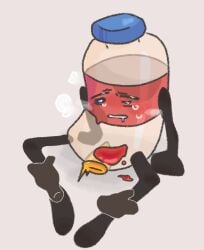 1boy airy_(hfjone) bryce_hansen_(hfjone) crying hfj_one hfjone object_show object_shows red_penis soda_bottle_(hfjone) tentacle_penis uncensored yaoi yellow_penis