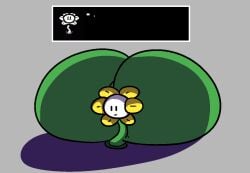 2d ass_built_separately big_ass bubble_butt flowey_the_flower flowey_with_nothing_else_but_a_massive_ass huge_ass lewdyoshyboy meat_wall_(body_type) tagme undertale undertale_(series)