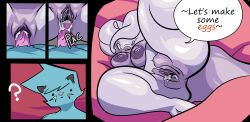 absurd_res anthro areola breasts dewott duo fattmana female generation_5_pokemon generation_6_pokemon genitals goodra hi_res male male/female nintendo nipples pokemon pokemon_(species) purple_areola purple_nipples purple_pussy pussy video_games