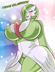 absurd_res anthro ass big_breasts breasts clothed clothing deaddog2007 female gardevoir generation_3_pokemon hi_res huge_breasts hyper hyper_breasts hyper_hips hyper_thighs krocialblack looking_at_viewer mammal nintendo nipples pokemon pokemon_(species) red_eyes solo thick_thighs video_games