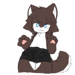 1boy blush blush bulge bulge_through_clothing changed_(video_game) changed_fan_artist chano erection feminine_male fur furry furry_only girly lin_(changed) male_only wide_hips