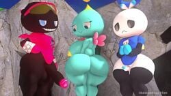 1girls 2boys 3d animated ass_shake bouncing_ass breasts chao_(sonic) female large_breasts large_penis leviantan581re looking_at_penis male mp4 netorare no_sound ntr penis penis_size_difference shorter_than_10_seconds small_penis sonic_(series) tagme thighhighs video