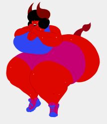 ass_bigger_than_head big_breasts breasts breasts_bigger_than_head demon demon_girl female huge_ass huge_breasts huge_thighs kingceeeee thick_thighs wide_hips