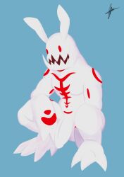 anthro blood-c bodypaint bunny_beast elder_bairn hi_res irnoodles lagomorph leporid male male_only mammal monster muscular rabbit solo