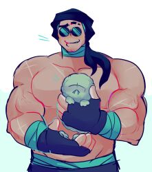 bandana cute fluffy fluffy_grunt glasses holding labofdoddles madness_combat muscles muscular muscular_male not_porn sanford scars smile sunglasses wholesome