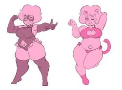 catgirl_costume female female_only nora_quartz_universe rule_63 samson_00 steven_quartz_universe steven_universe wrestling_outfit