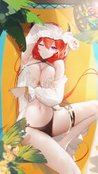 agm arknights highres panties red_hair spread_legs surtr_(arknights) tagme