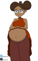 1girls avatar_the_last_airbender belly big_belly big_breasts breasts brown_hair canon_pregnancy clothing dark-skinned_female dark_skin erect_nipples erect_nipples_under_clothes female katara large_breasts maiesio_phil pregnant sapphire_fire