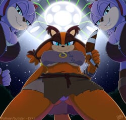 3girls anthro badger bandicoot boomerang_(tv_network) cartoon_network drxii female perci_the_bandicoot sega sonic_(series) sonic_boom sonic_the_hedgehog_(series) staci_the_bandicoot sticks_the_badger sticks_the_jungle_badger ufo